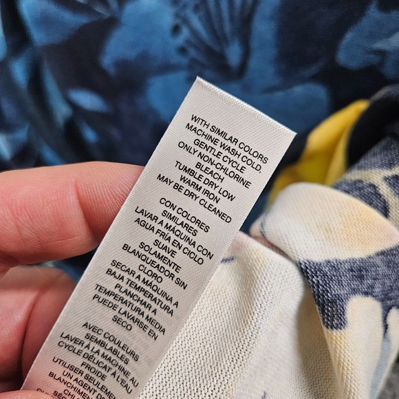 Chico's Knit Top Women Size 0 Floral Print Multicolor Preppy - Picture 6 of 10